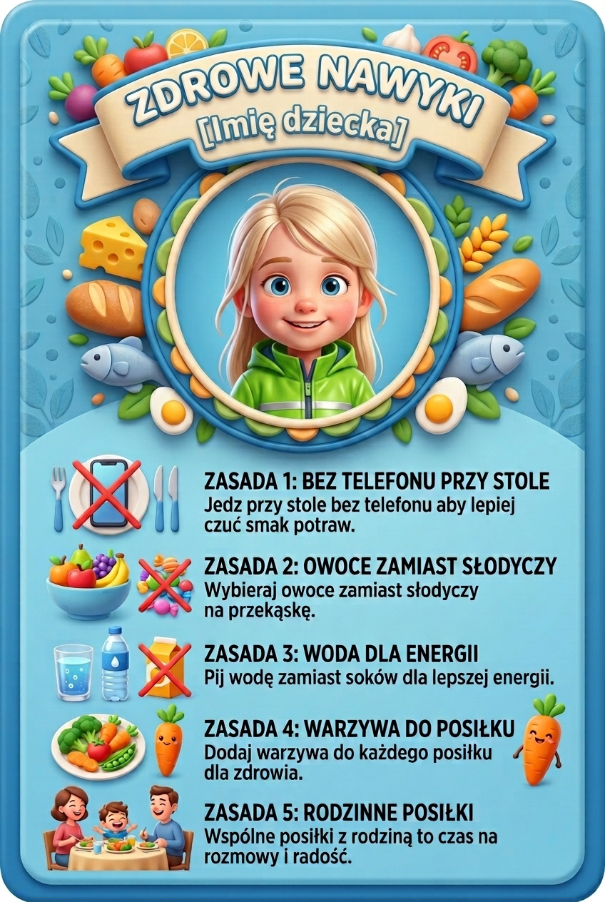 Magnes na lodówkę z nawykami