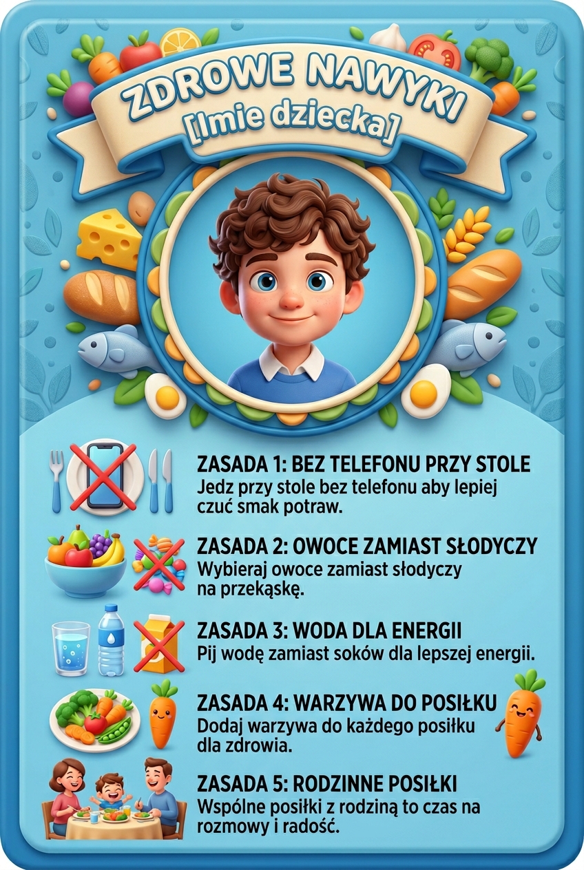 Magnes na lodówkę z nawykami